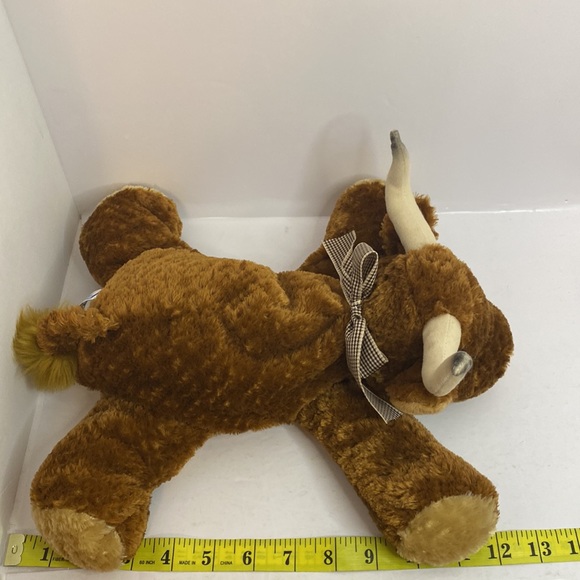 Mary Meyer Flip Flops Plush Texas Longhorn Bubba Bull Brown Floppy Stuffed Toy - Picture 3 of 9